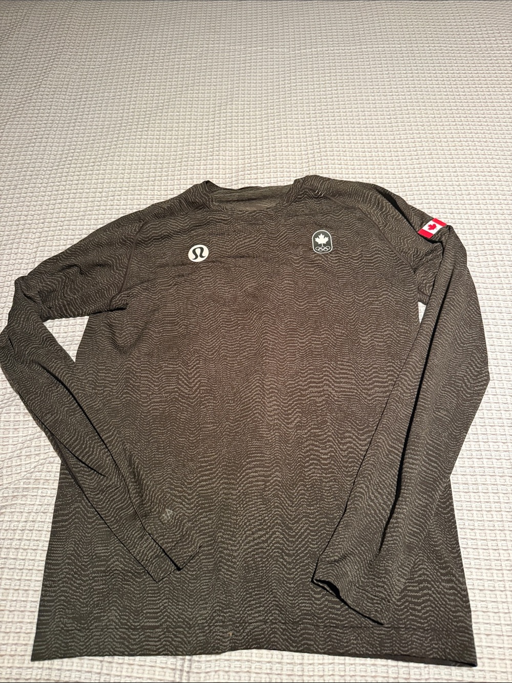 lululemon athletica Men’s Long Sleeve Crew - Olive, Team Canada Olympics